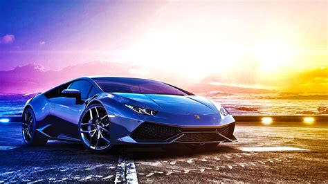 Blue Lamborghini Huracan Hd Wallpaper