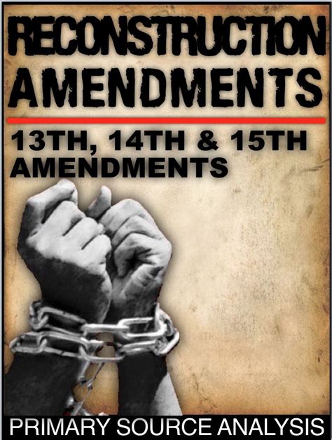 Reconstruction Amendments Primary Source Activity + Distance Learning ...