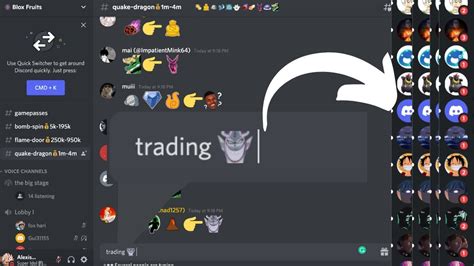 Trading blox fruits discord server