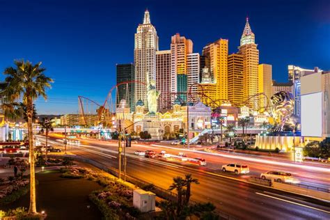 Las Vegas strip sunset editorial image. Image of nevada - 151434955