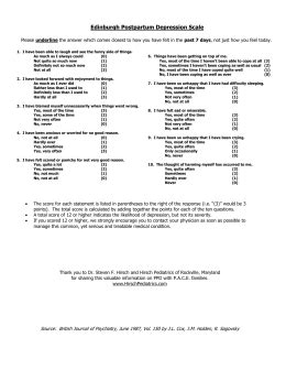 Edinburgh Postnatal Depression Scale (EPDS)