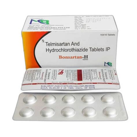 telmaa Telmisartan And Hydrochlorothiazide Tablets USP, Glenmark ...