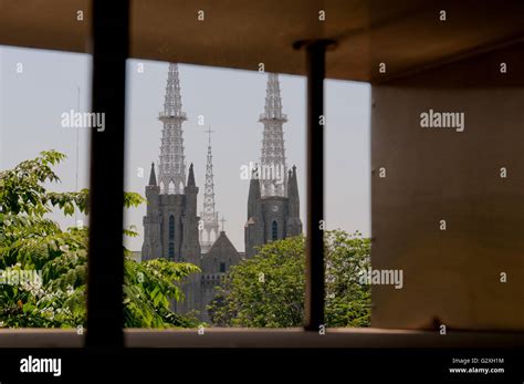 Jakarta, Masjid Istiqlal & Cathedral Architecture Stock Photo - Alamy