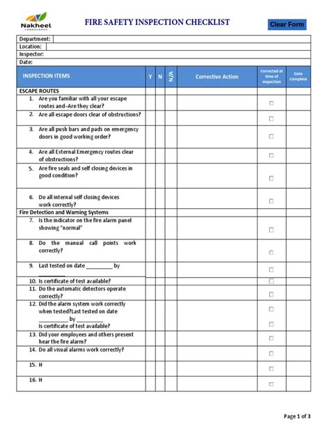 Office Safety Checklist - Copy | Electrical Engineering | Safety