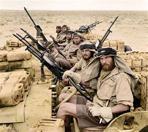 1943: A close-up of a British heavily armed patrol of L Detachment SAS ...