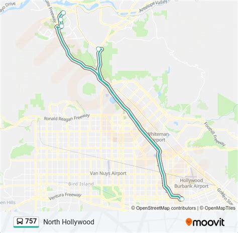 757 Route: Schedules, Stops & Maps - Santa Clarita via North Hollywood ...