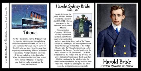 Bride, Harold - at Titanic - HistoryMugs.us