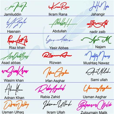 Different Names Signature Collection - Likhaari Signature in 2020 ...