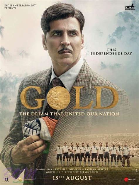 Akshay Kumar starrer Gold movie poster with Indian flag - Photo ...