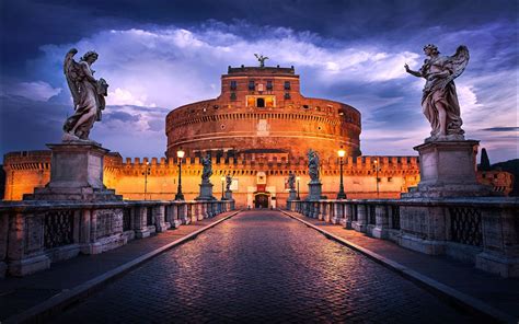 Castel Sant’angelo Is Towering Cylindrical Building In Parco Adriano ...