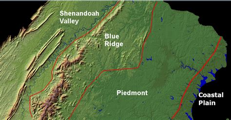 Map Blue Ridge Mountains Shenandoah River - Share Map