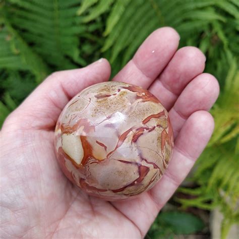 Polychrome Jasper Sphere with Beautiful Designs - 53mm - Stand Sold ...