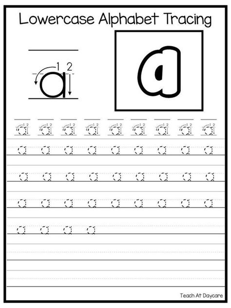 lowercase alphabet tracing worksheets free printable pdf - lowercase ...