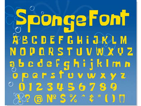 SpongeBob Font SVG, Sponge Bob Font otf, Spongebob letters S | Inspire ...