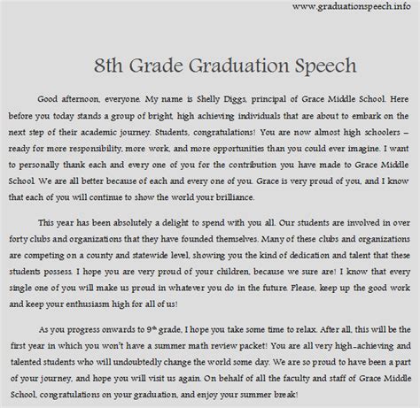 8th Grade Graduation Speech | Writing Tips