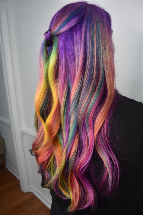 Rainbow hair | Hair, Rainbow hair pastel, Hair styles