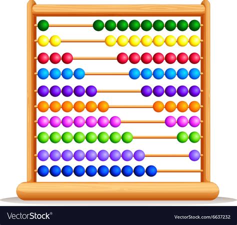 Colorful abacus with wooden frame Royalty Free Vector Image