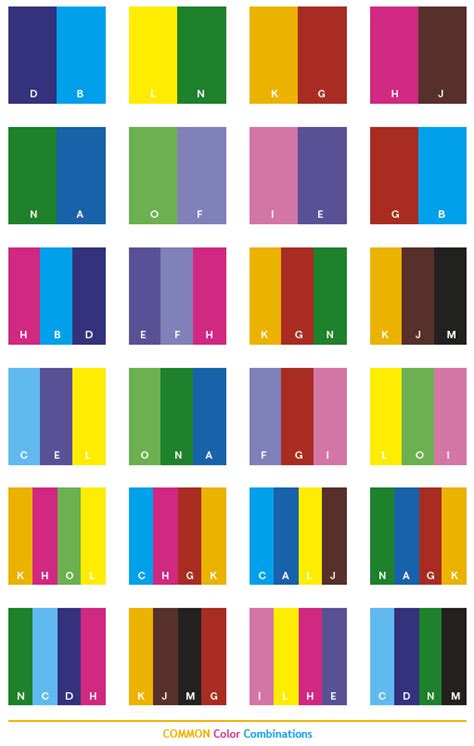 Common color schemes, color combinations, color palettes for print ...