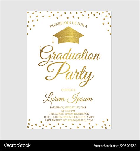 Graduation Invitation Card Template