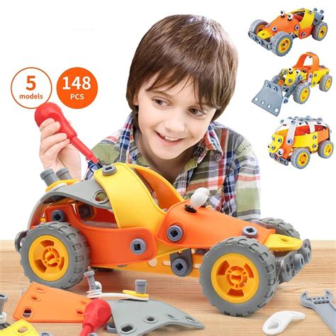 148 pcs 5 1 Build&Play Toy Set | Kids STEM Educational DIY ...