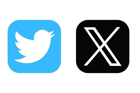 X New Twitter icon. Twitter rebrand little bird to X letter symbol ...