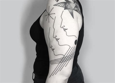 Minimalist Line Tattoo Sleeve - Wiki Tattoo