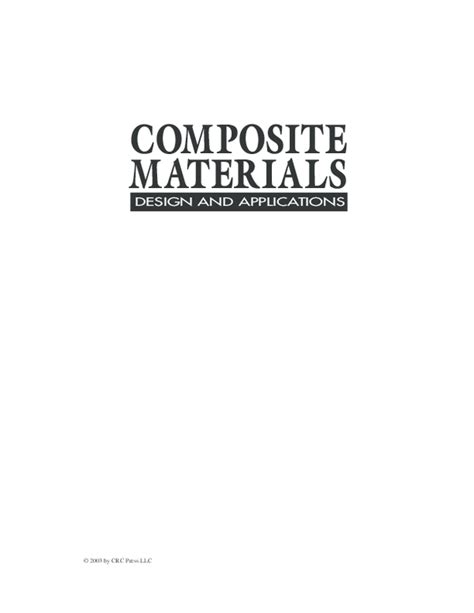 (PDF) COMPOSITE MATERIALS DESIGN AND APPLICATIONS | Gonzalo Anzaldo ...