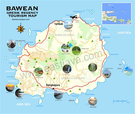 Bawean Island Map