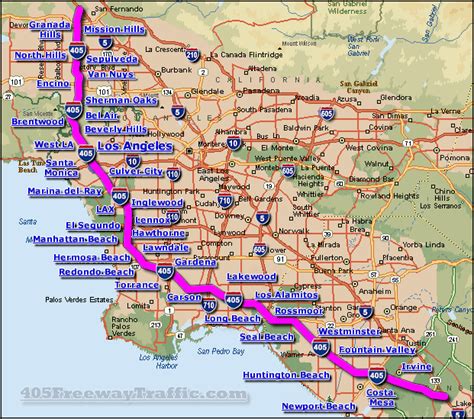 405 Freeway Traffic Maps and Road Conditions