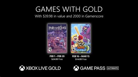 Xbox Games with Gold February 2023 Announced