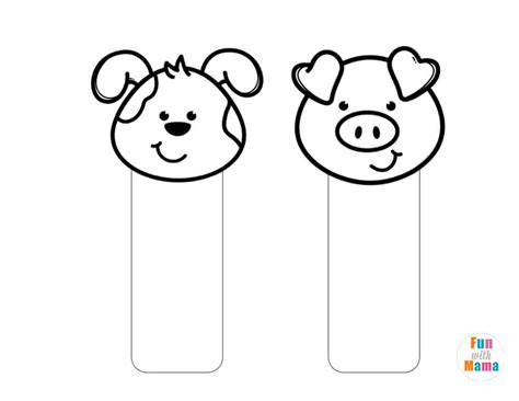 Animal Bookmark Coloring Pages