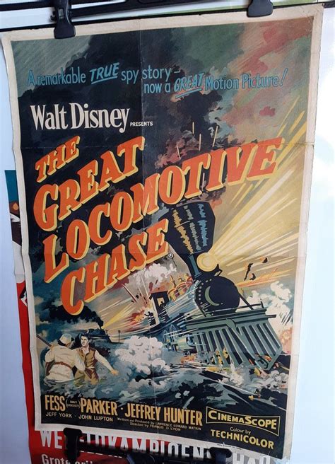 The Great Locomotive Chase - Disney, 1956 Original Movie Poster - Civil ...