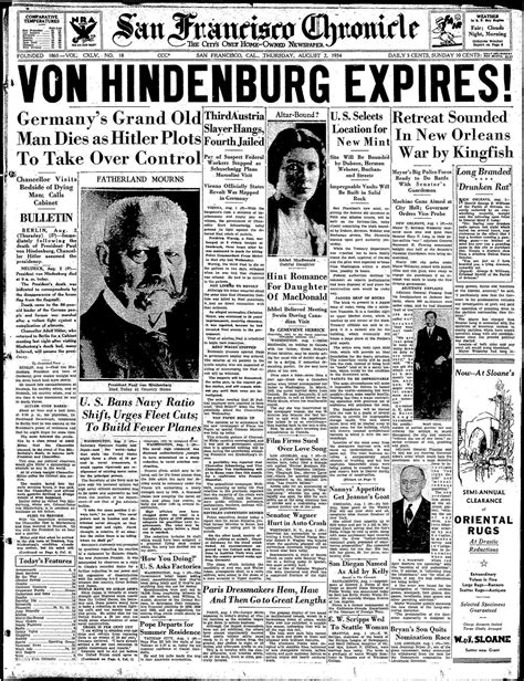 Chronicle Covers: The death that paved the way for Hitler