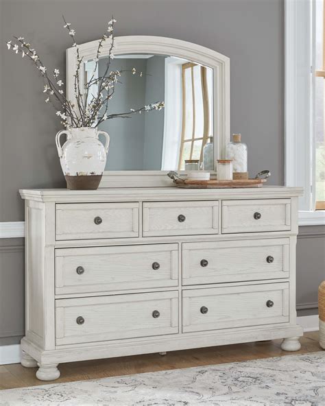 Robbinsdale - Antique White - Dresser, Mirror - Davis Home Furnishings ...