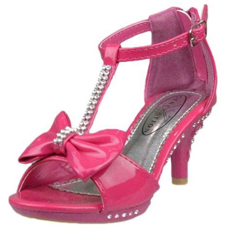 Fuchsia Pink Shoes | Kids heels, High heel dress shoes, Heels