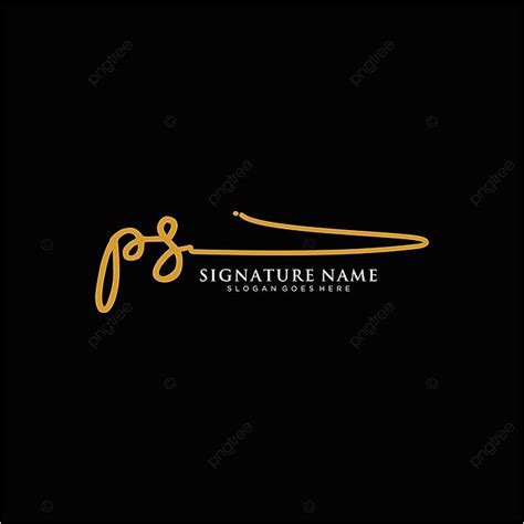 Letter Ps Signature Logo Template Vector Icon Calligraphy Alphabet ...