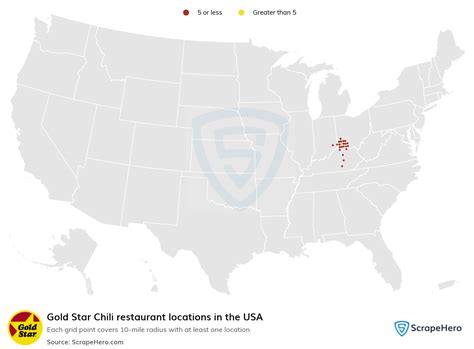 Number of Gold Star Chili locations in the USA in 2024 | ScrapeHero