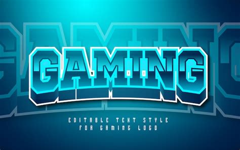 Premium Vector | Gaming logo text style effect