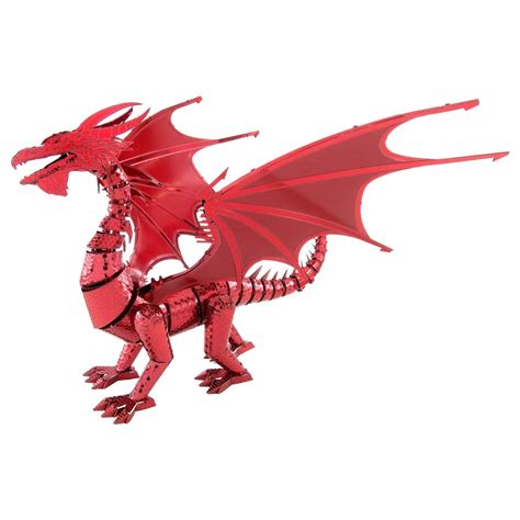 Buy Fascinations Metal Earth Premium Series Red Dragon 3D Metal Model ...