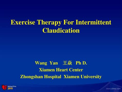 PPT - Exercise Therapy For Intermittent Claudication PowerPoint ...