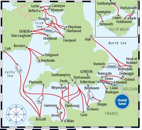 Uk Ferry Routes Map