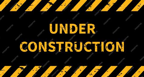 Premium Vector | Under construction industrial sign. black and yellow ...