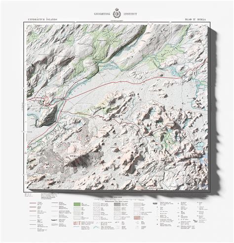 Hekla - Eldfjallakort - Maps of Iceland