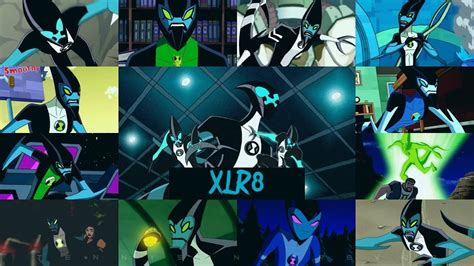 All xlr8 transformation in all Ben 10 series - YouTube