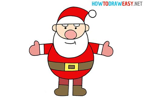 How to Draw Santa Claus for Kids - How to Draw Easy