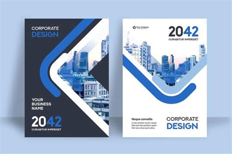 City Background Business Book Cover Design Template 665946 Vector Art ...