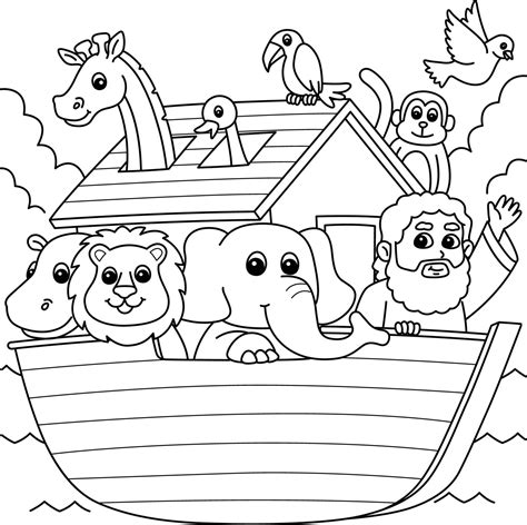 Noah S Ark Coloring Page Free Printable Wickedgoodcause | The Best Porn ...