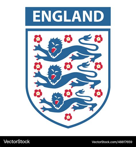 England football team logo Royalty Free Vector Image