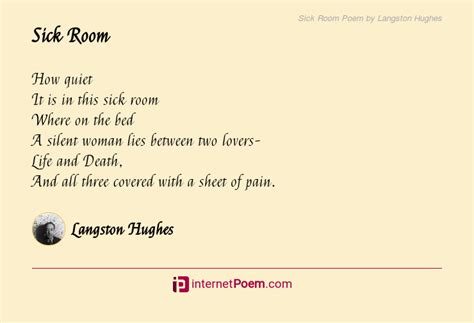 Sick Room Poem by Langston Hughes