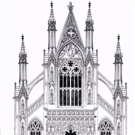 gothic facade by dashinvaine on deviantART Gothic Architecture Drawing ...